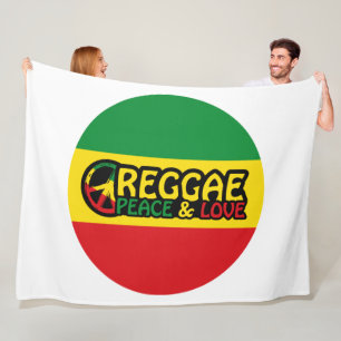 Cobertor De Velo Reggage art com palavras positivas Peace and Love
