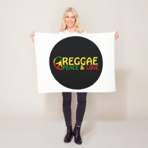 Cobertor De Velo Reggage art com palavras positivas Peace and Love