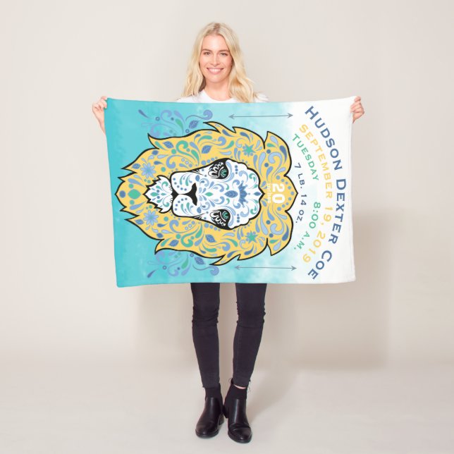 Cobertor De Velo Registro de Nascentes do Bebê-Leão-abstrato pintad (In Situ)