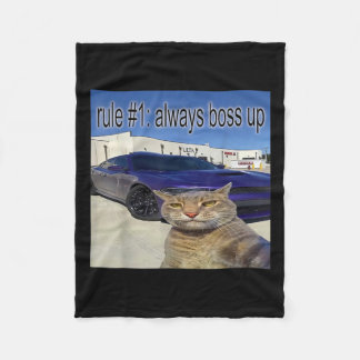 Cobertor De Velo Regra 1 Sempre Chefia Engraçado Gato Específico Da
