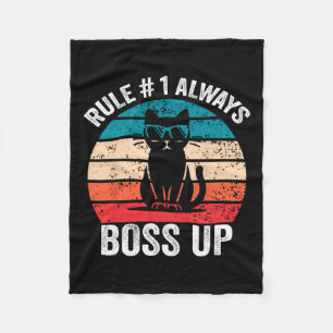 Cobertor De Velo Regra 1 Sempre Chefia Gato Homens Engraçados Mulhe