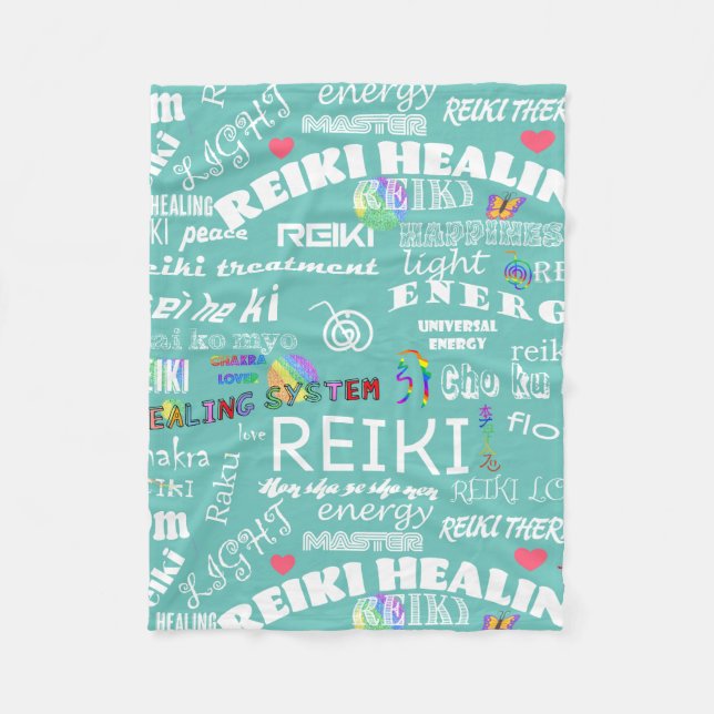 Cobertor De Velo Reiki Words Reiki Blanet (Frente)
