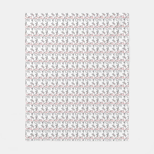 Cobertor De Velo Reindeer Feriado de Natal Feriado Fleece Blanket (Frente)