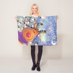 Cobertor De Velo Reindet Christmas Baby Fleece Blanket
