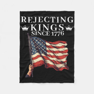 Cobertor De Velo Rejeitando Reis Desde 1776 Bandeira Americana da V