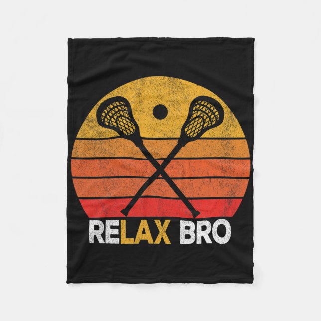 Cobertor De Velo Relax Bro Funny Lacrosse Cotação Lacrosse Crosse V (Frente)