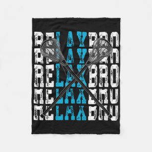 Cobertor De Velo Relaxe Bro Funny Lacrosse Player Lax Lover Piada T