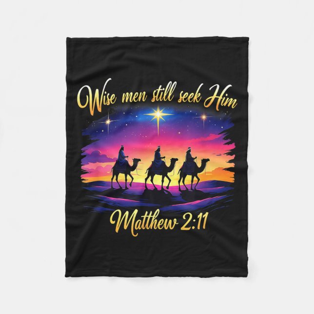 Cobertor De Velo Religious Christmas Wise Men Still Seek Him 3 King (Frente)