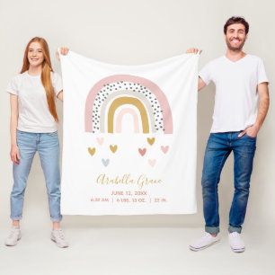 Cobertor De Velo Relógio de Bebê do Arco-Íris com Muita Trendy Birt