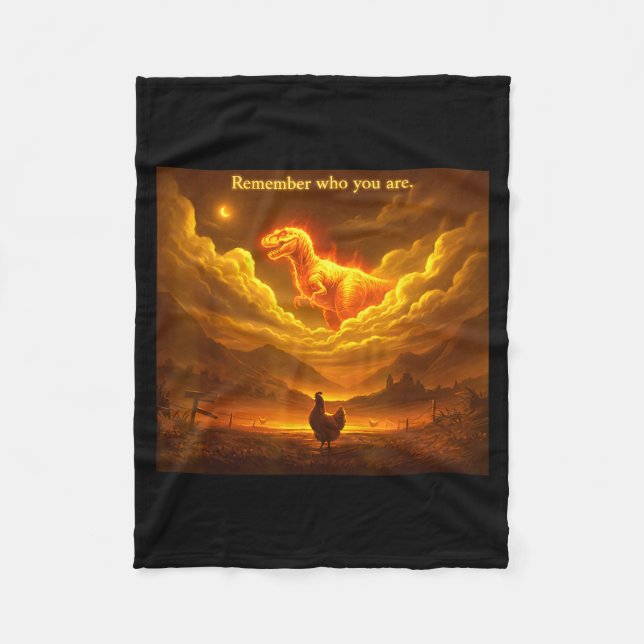 Cobertor De Velo Remember Who You Are Funny Evolution Meme Chicken  (Frente)