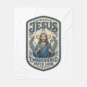 Cobertor De Velo Remendo Bordado Jesus Olhe Remendo Bordado Jesus