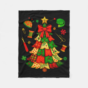 Cobertor De Velo Remendo da Árvore de Natal Costura Quilter Colcha
