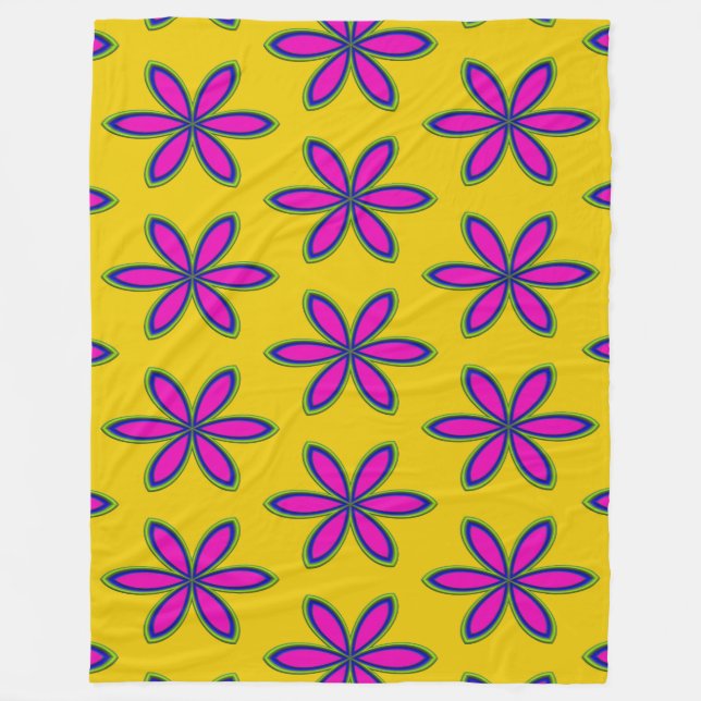 Cobertor De Velo Remendo de Flor Roxa (Frente)