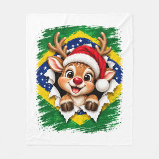 Cobertor De Velo Rena de Natal Brasileira