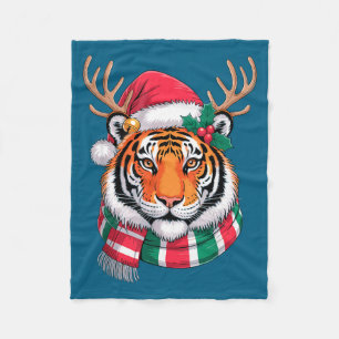 Cobertor De Velo Rena de Natal Chapéu de Papai Noel Tigre Xmas
