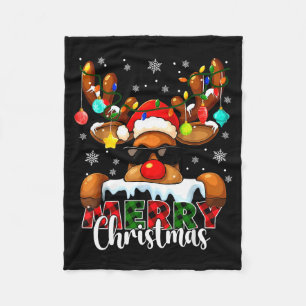 Cobertor De Velo Rena de Natal Feliz Natal Família Correspondência