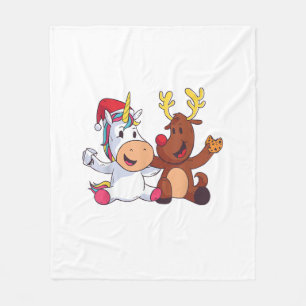 Cobertor De Velo Rena Rudolph Natal Ren Unicórnio de Nariz Vermelho