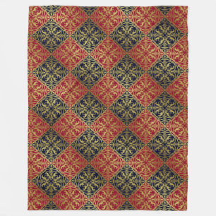 Cobertor De Velo Renascença Medieval Arauto Leão Leopardo Metálico