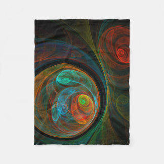 Cobertor De Velo Renascimento de Abstrato de Arte Azul