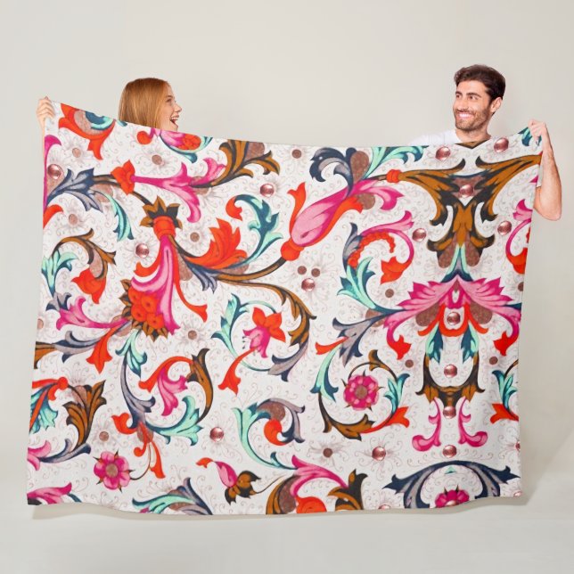 COBERTOR DE VELO RENASCIMENTO FLORENTINO REDEMOINHOS FLORAIS, FLORE (In Situ)