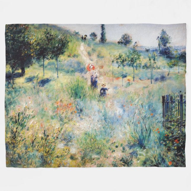Cobertor De Velo Renoir - Caminho Que Lidera Através da Grama Alta (Frente (Horizontal))