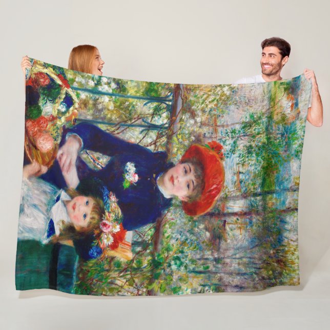 Cobertor De Velo Renoir's Mother and Child  Fleece Blanket (In Situ)