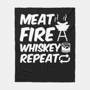 Cobertor De Velo Repetição de Whiskey Fogo de Carne CHURRASCO De