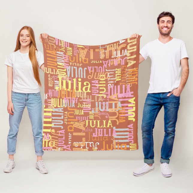 Cobertor De Velo Repetindo O Nome Dela | Tom legal Boho (In Situ)