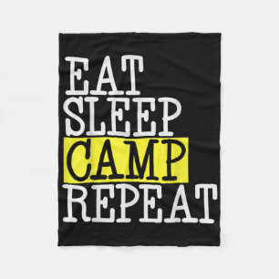 Cobertor De Velo Repetir o acampamento de sono - Acampamento Engraç
