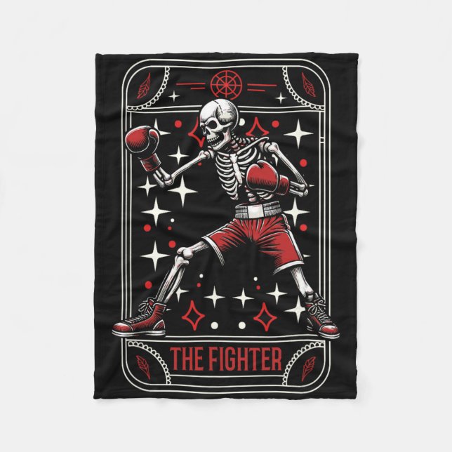 Cobertor De Velo Reposição de Boxing - Luvas Fighter Boxer Skeleton (Frente)