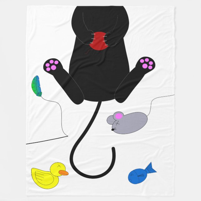 Cobertor De Velo Reproduzindo Gatinho (Frente)