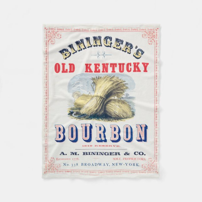 Cobertor De Velo Reserva de 1849 do velho Kentucky Bourbon de Binin (Frente)