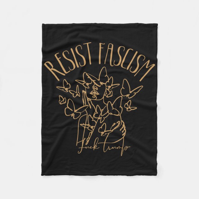 Cobertor De Velo Resista ao Fascismo  (Frente)