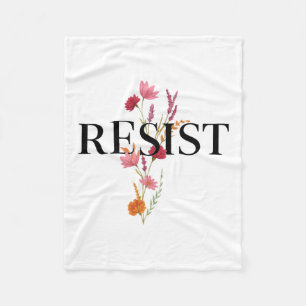 Cobertor De Velo Resista Floral Política Feminista Direitos das Mul