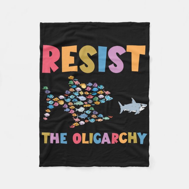 Cobertor De Velo Resiste À Tumulta De Peixe Engraçado, Oligarchy (Frente)