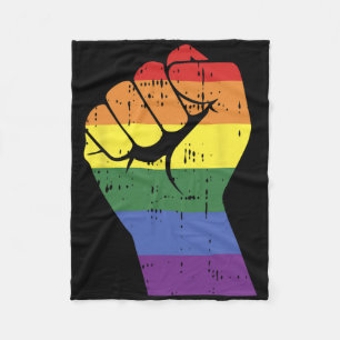 Cobertor De Velo Resistência À Resistência Da Mão Do Arco-Íris Gay 