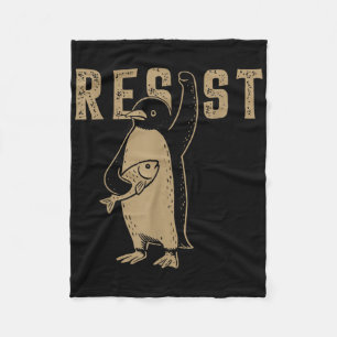 Cobertor De Velo Resistência ao Ativismo do Pinguim Design Gráfico