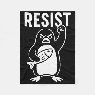Cobertor De Velo Resistência ao Ativismo do Pinguim Protesto Grunge