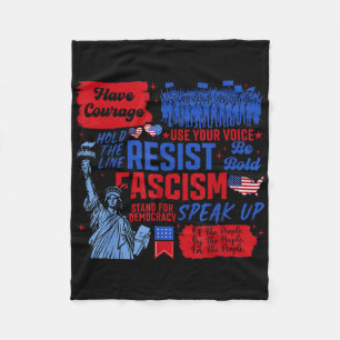 Cobertor De Velo Resistência Ao Fascismo Estátua Ativista Liberal D