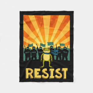 Cobertor De Velo Resistir ao Sapo Engraçado de Portland Protesto
