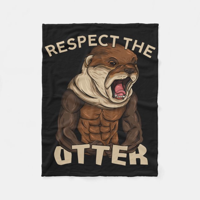 Cobertor De Velo Respect The Otter - Muscular Fitness Bodybuilder A (Frente)