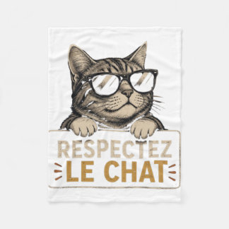 Cobertor De Velo Respectez le chat – Illustration de chat à lunette