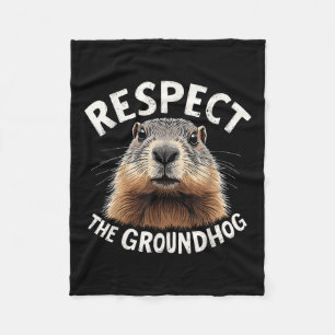 Cobertor De Velo Respeite O Dia De Celebração De Groundhog Com