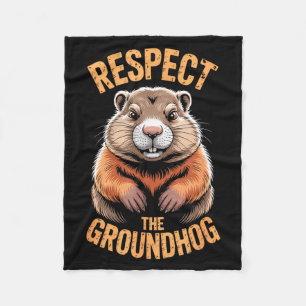 Cobertor De Velo Respeite O Groundhog Punxsutawney Phil Engraçado H