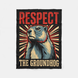 Cobertor De Velo Respeite O Groundhog Vintage Estilo Político Carta