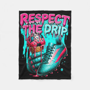 Cobertor De Velo Respeite O Sorvete De Futebol Drip Com Granulado