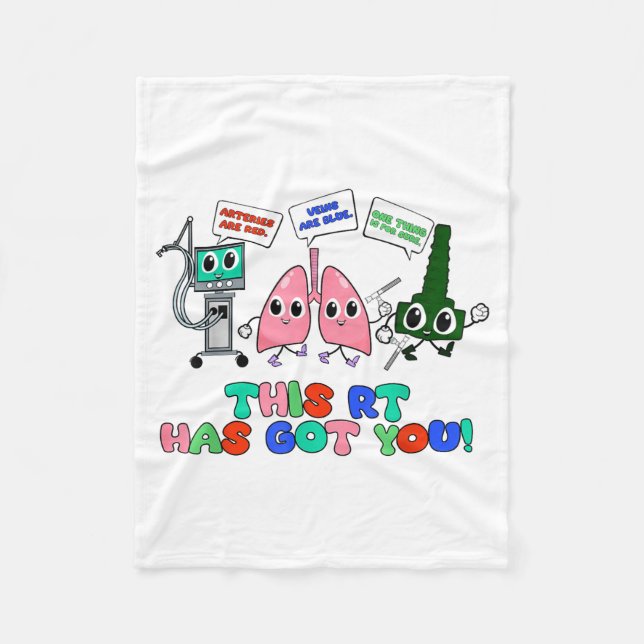 Cobertor De Velo Resratory Therast Valentine’s Day Design Lung Squa (Frente)