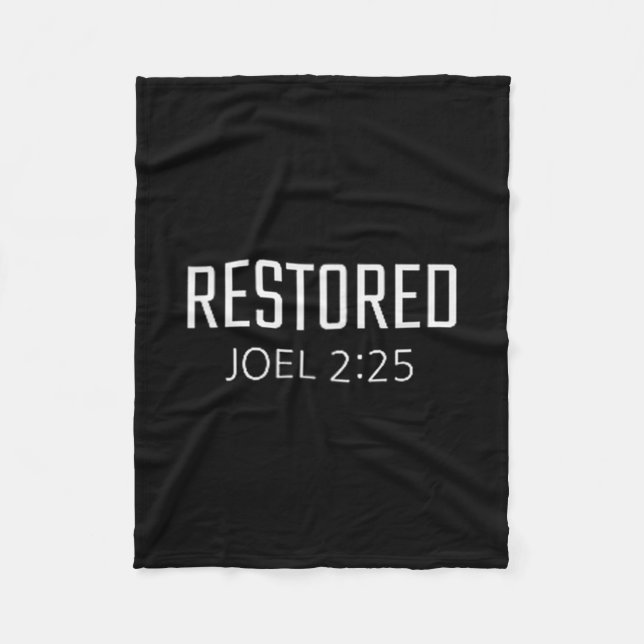 Cobertor De Velo Restored - Joel 2_25 Bible Religious Verse  (Frente)