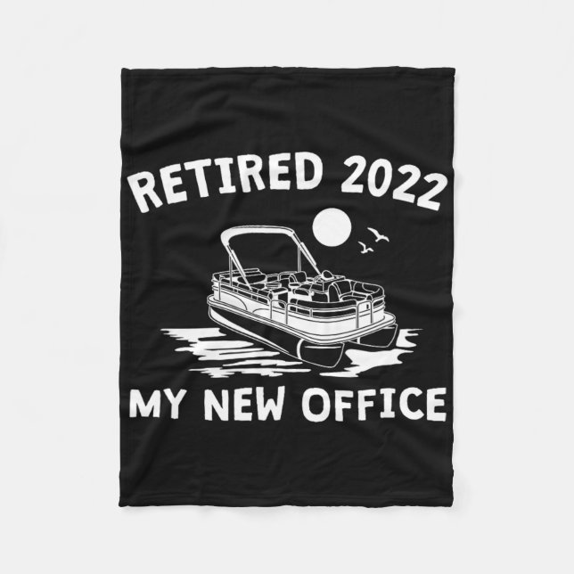 Cobertor De Velo Retired 2022 - My New Office, Funny Ntoon Boating  (Frente)
