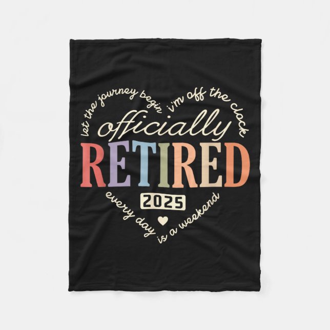 Cobertor De Velo Retired Ly 2025 Humor Funny Retirement Humor  (Frente)